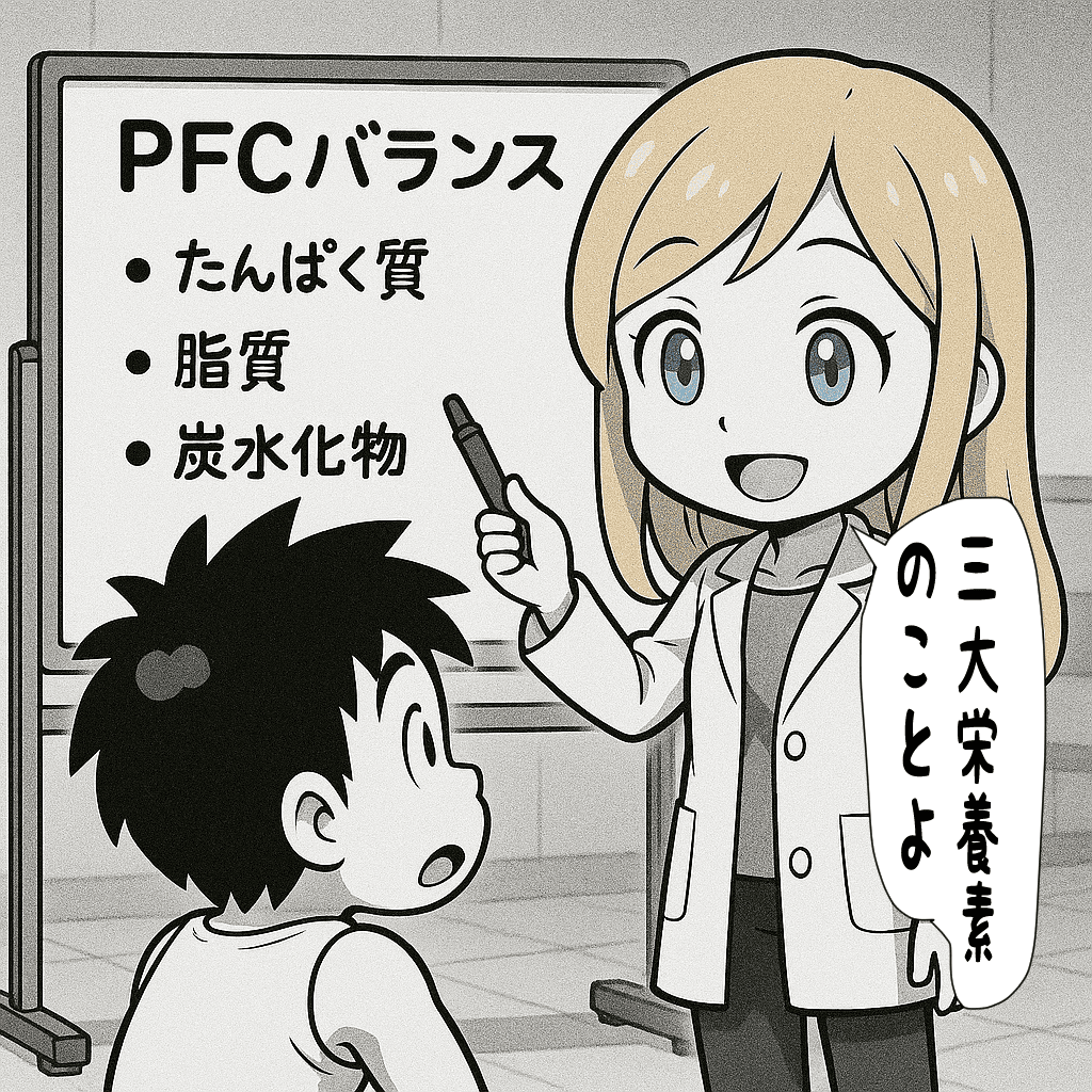PFCバランスを説明するちゃんゆみ
