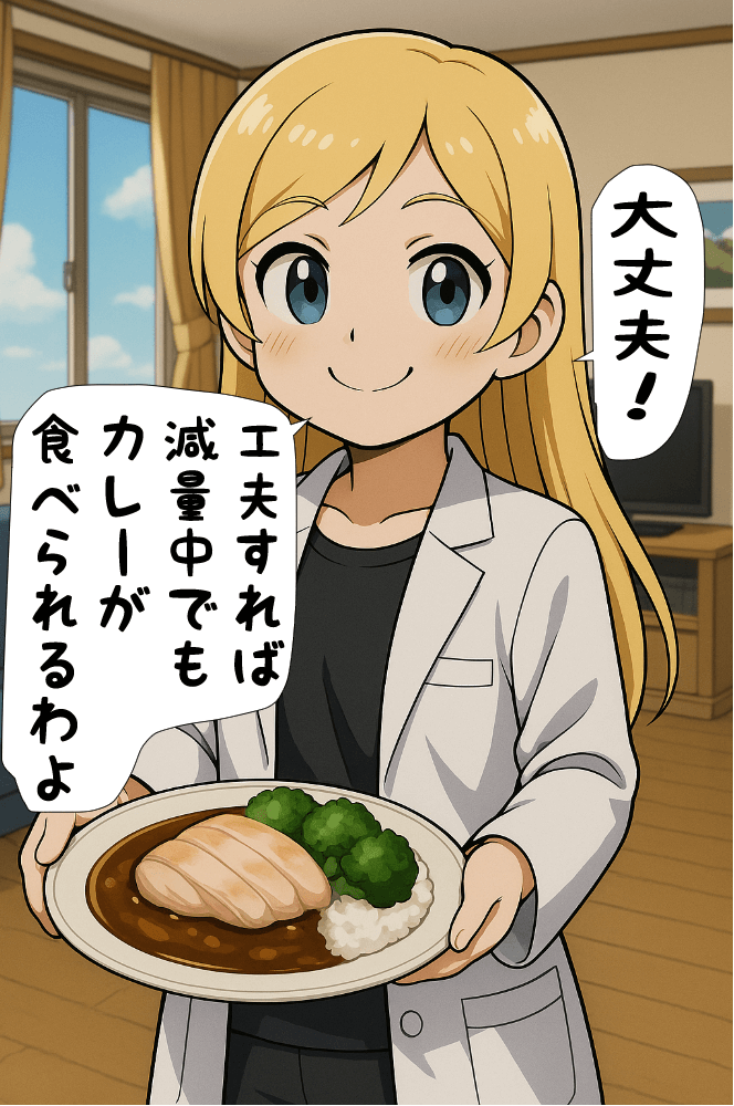 減量中でも工夫すればカレーが食べれると言うちゃんゆみ