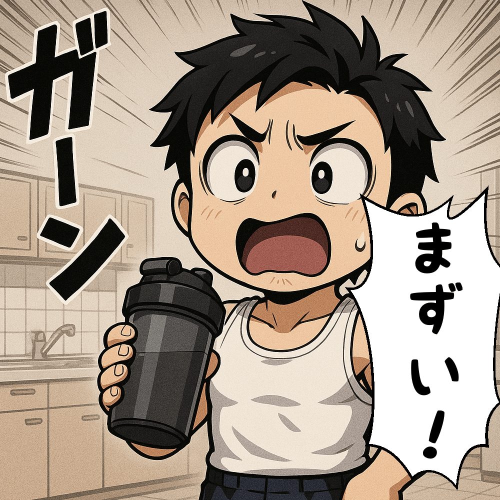 プロテインが不味かった描写