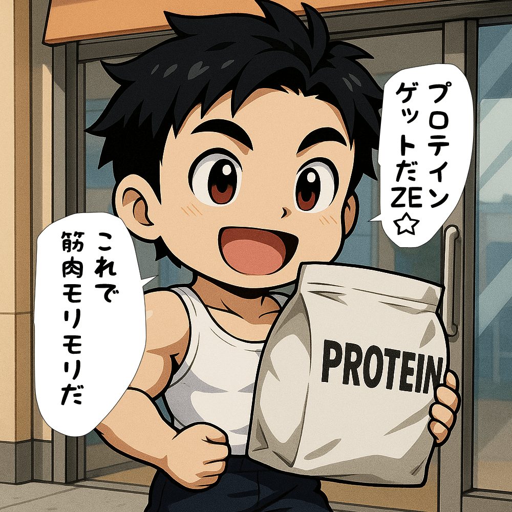 プロテインをゲットして元気なこたぽん