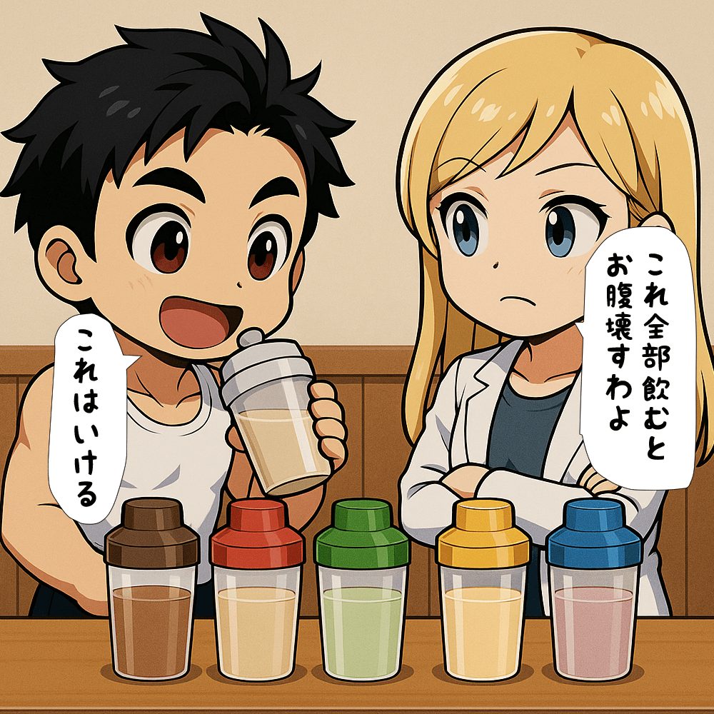 色々のプロテインを試しているこたぽん