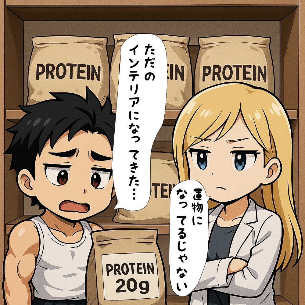 プロテインがただの置物になってる図　